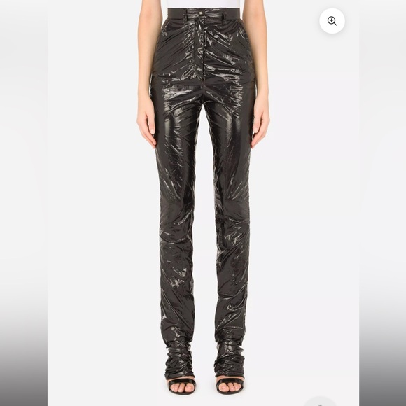Dolce & Gabbana Pants - Dolce & Gabbana Vinyl Black Pants Size 40